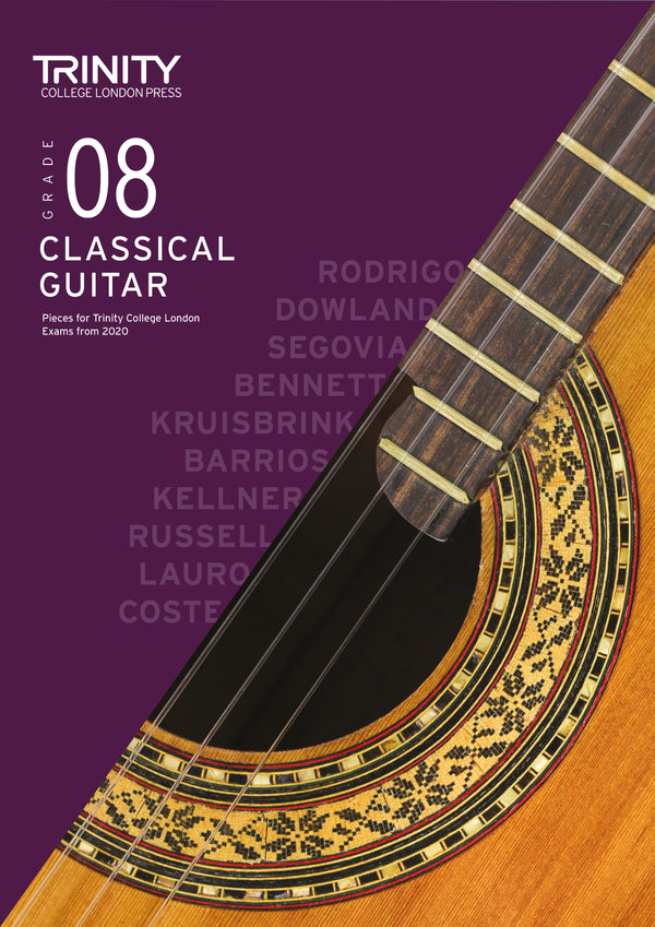 Trinity Classical Grade 8 guitar exam book cover