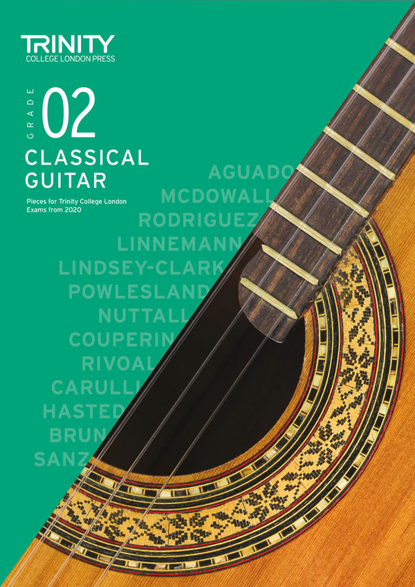 Trinity Classical Grade 2 guitar exam book cover