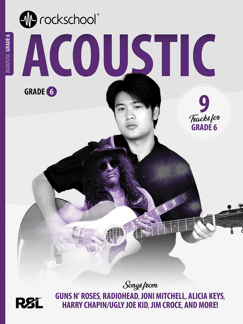 Rockschool Acoustic Grade 6 guitar exam book cover