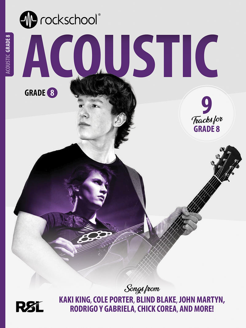 Rockschool Acoustic Grade 8 guitar exam book cover
