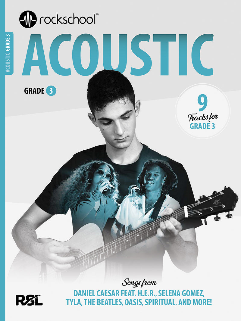 Rockschool Acoustic Grade 3 guitar exam book cover
