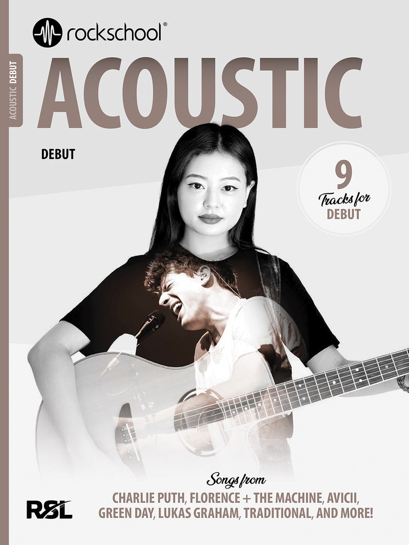 Rockschool Acoustic Debut guitar exam book cover