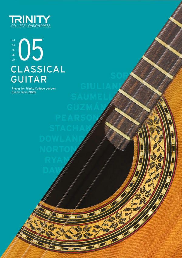 Trinity Classical Grade 5 guitar exam book cover