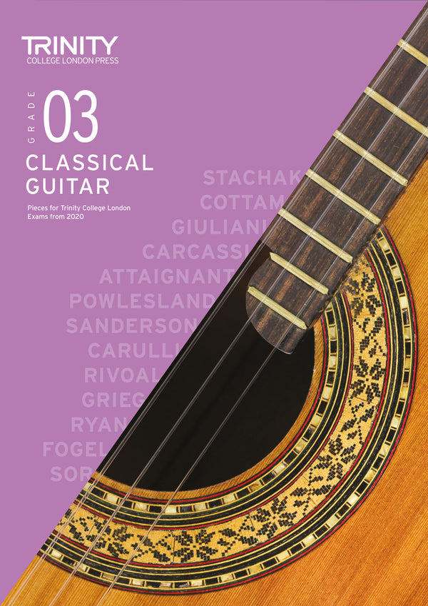 Trinity Classical Grade 3 guitar exam book cover
