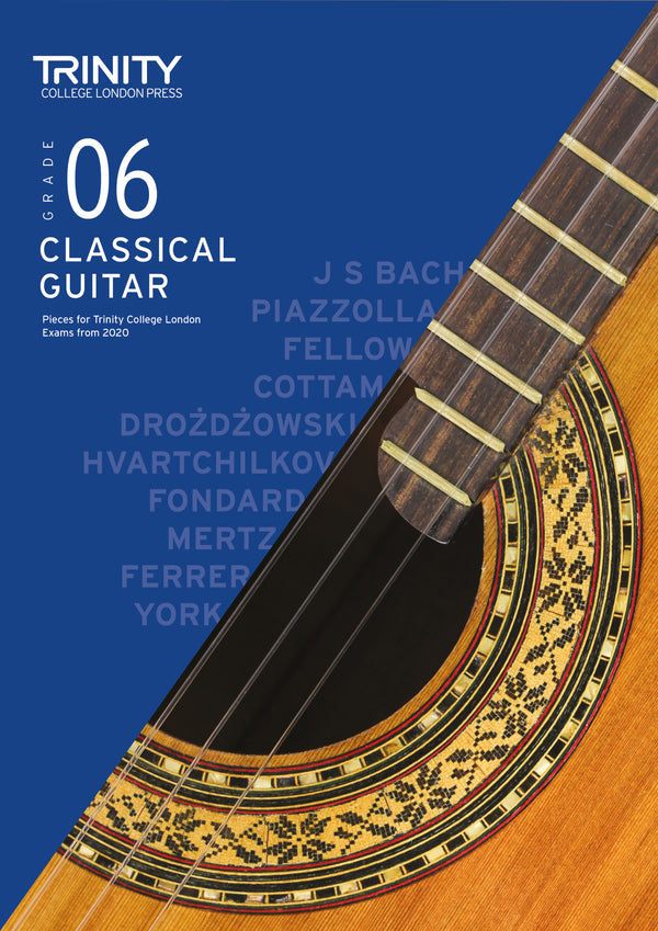 Trinity Classical Grade 6 guitar exam book cover