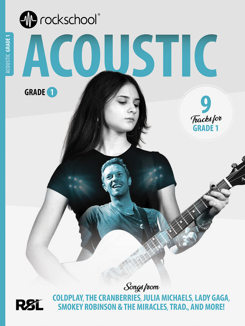 Rockschool Acoustic Grade 1 guitar exam book cover